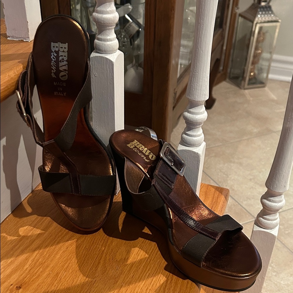 Bravo Browns….Wedge Sandals for Women